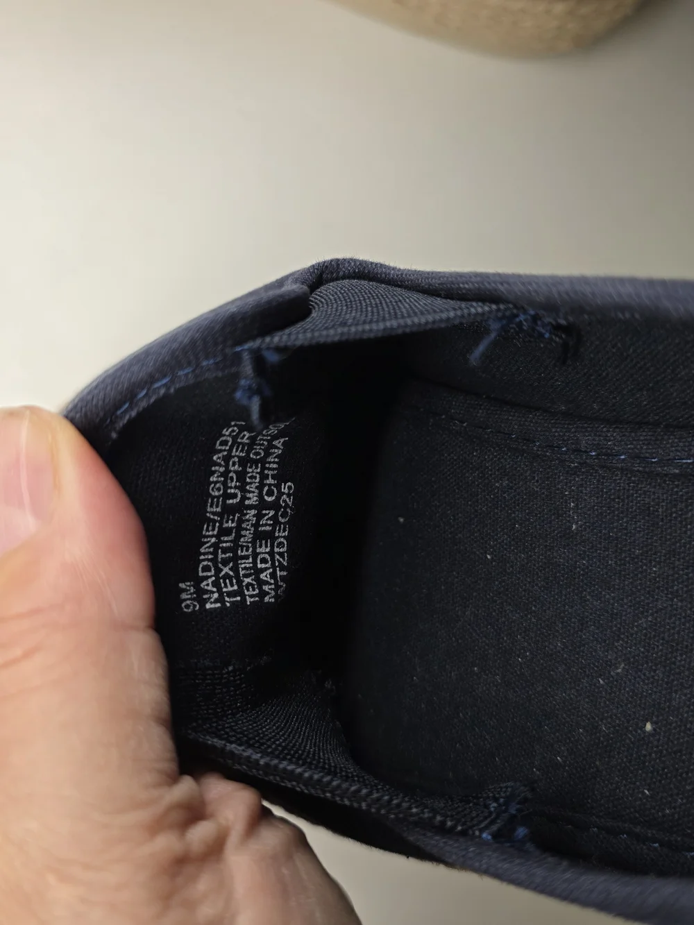Esprit Navy Canvas Slip-On Espadrilles Size 9M
